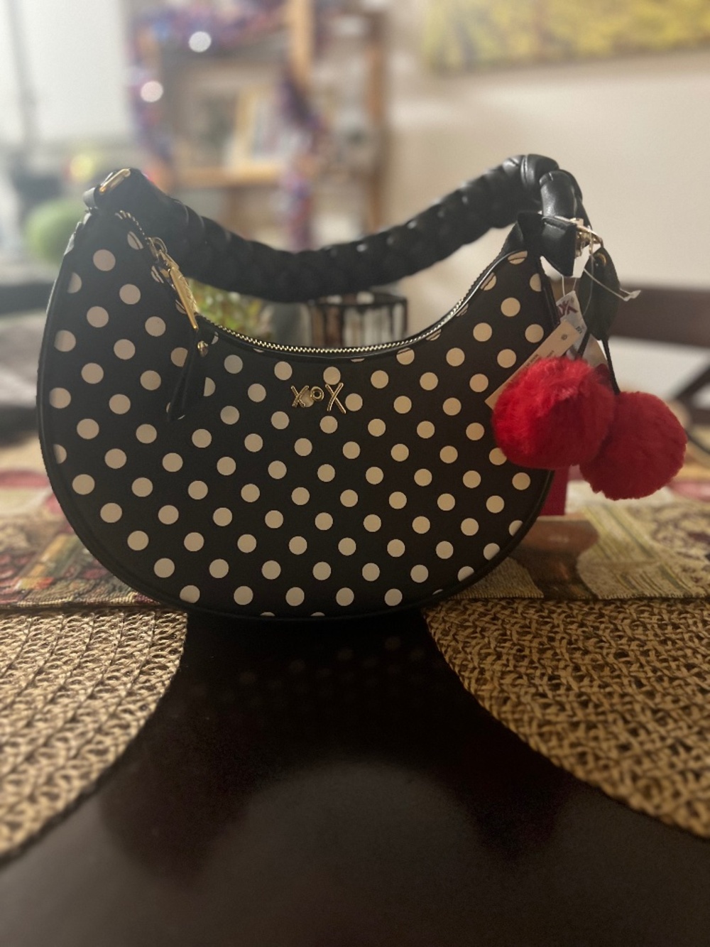Betsy Johnson polka dot purse